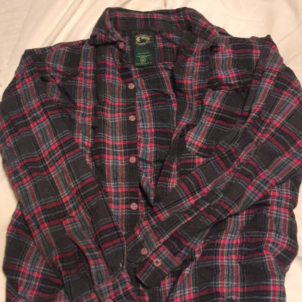 Warm flannel grey red plaid